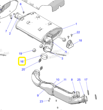 CON ESAPAMENT POLARIS SPORTSMAN , SCRAMBLER 850 / 1000 2013-2024 [1]