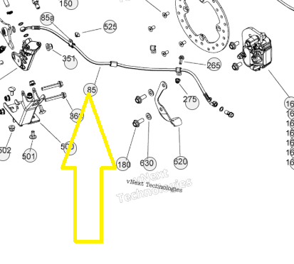 CONDUCTA FRANA SPATE DREAPTA CAN-AM OUTLANDER / RENEGADE 2015->2026 [1]