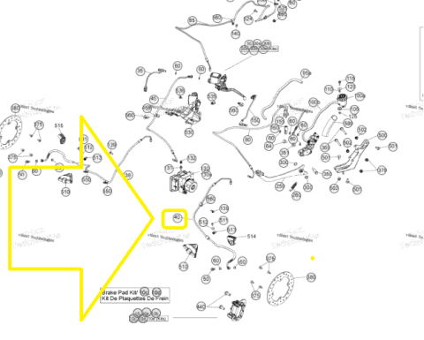 CONDUCTA FRANA STANGA FATA CAN-AM OUTLANDER 450/570 2018-2020 [1]