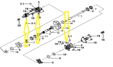 CRUCE CARDAN TGB CU GRESOR 425/525/550/600/1000 [4]