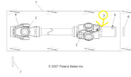 CUPLAJ CARDAN FATA POLARIS SPORTSMAN 400/ 500 / 570 / 800 RANGER 500 / 570 /800  08-20 ECHIVALENT OEM  3235402, 2203698 [2]