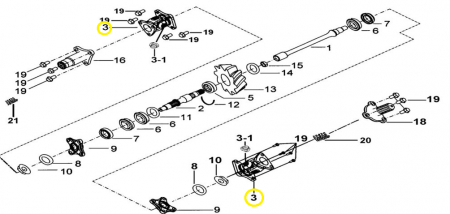 CUPLAJ CARDAN TGB BLADE / TARGET 525 , 550 , 600 [3]