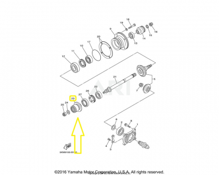 CUPLAJ CARDAN FATA YAMAHA GRIZZLY 660 03-08 [2]