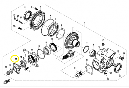 CUPLAJ CARDAN SPATE CFMOTO 400/450/520/625/800 16-22 [5]