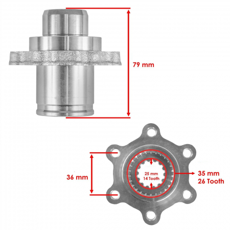 CUPLAJ CARDAN YAMAHA GRIZZLY 660 2002-2008 [3]
