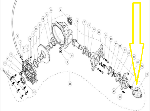 CUPLAJ + CRUCE CARDAN FATA / SPATE CARDAN SEGWAY AT5 S/L [2]