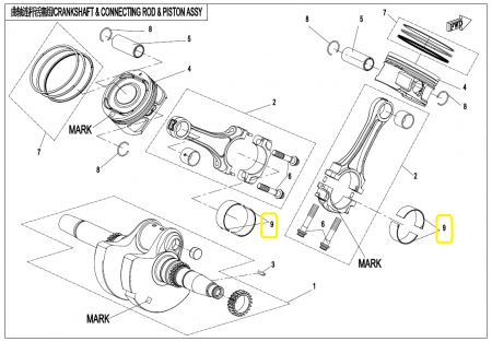 CUZINET BIELA CFMOTO CFMOTO CFORCE / ZFORCE 950 / 1000 ROSU [2]