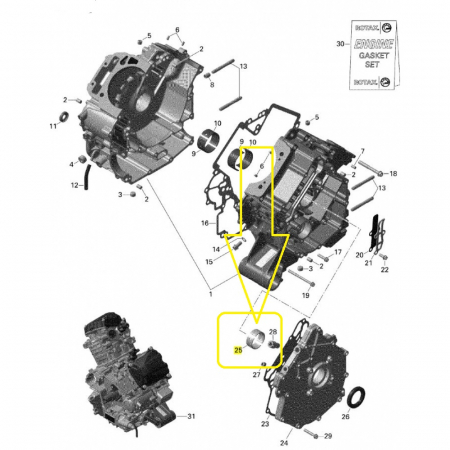 CUZINET CAPAC (PALIER) CAN-AM MAVERICK / OUTLANDER / RENEGADE G1/G2 [2]