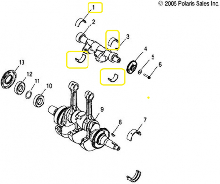 SET CUZINETI AX BALANSOR POLARIS RANGER 800 4X4 (08-13), SPORTSMAN 600/700/800 (02-14), RZR800 (08-14), RANGER 700 (05-09) [2]