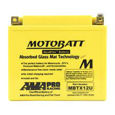 Acumulatori - BATERIE MOTOBATT MBTX12U (YTX12BS, YTX14LBS) 151X87X130 FĂRĂ ÎNTREȚINERE  (200A)