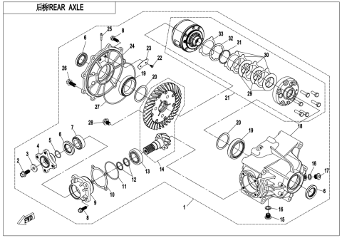 DIFERENTIAL SPATE CFMOTO CFORCE 820 / 850 XC / 850 X8 / 1000 2017-2026 [3]
