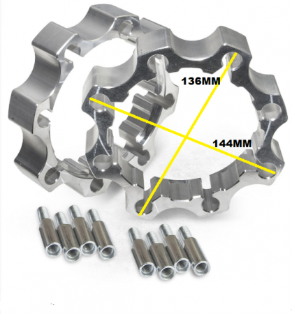 Suspensie si cadru - SET DISTANTIERE ROTI CAN-AM RENEGADE/ OUTLANDER  4X136 45MM / KAWASAKI KFX 700 4X144 45MM