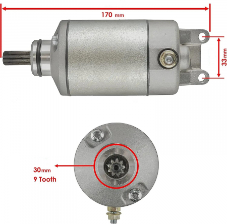 Electrice - ELECTROMOTOR / STARTER SUZUKI DRZ 400 00-12, LTZ 400 03-09, ARCTIC CAT DVX 400 04-08 (3445-033)
