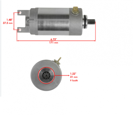 ELECTROMOTOR YAMAHA YFM 125 GRIZZLY  / YAMAHA YFA 125 BREEZE [2]