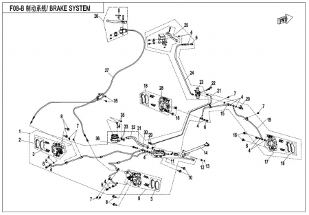 CABLU FRANA PARCARE CFMOTO CFORCE  800 / 820 2013-2018 [3]