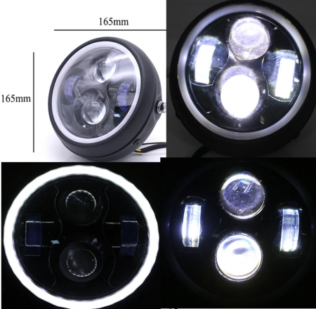 FAR LED / PROIECTOR MOTO CU SUPORT PENTRU FURCA FATA [3]