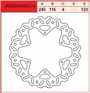 Disc franare - Disc frana spate Yamaha yz-f 250/426/450, disc frana spate Yamaha WR 125/250/426/450