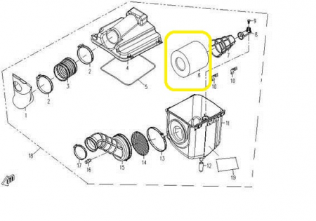 BURETE FILTRU AER CFMOTO 500 / 625 2007-2016 [2]