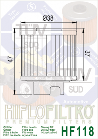 FILTRU ULEI HONDA  ATC 125 86-87, TRX 125 87-88 [1]