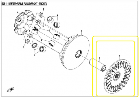 FULIE VARIATOR CFMOTO 500 / 625 / 800 2007-2016 ( HL) [2]
