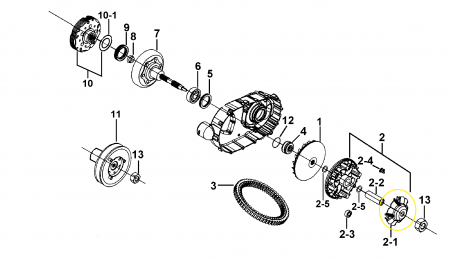 FULIE VARIATOR TGB BLADE / TARGET 425 / 525 / 550 / 600 [3]