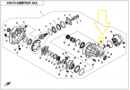 FURCA CUPLARE 4X4 GRUP FATA CFMOTO 400/450/500/550/625/800/850/1000 ATV / UTV / SSV [1]