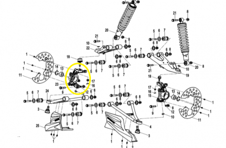 FUZETA ROATA FATA DREAPTA CFMOTO 400/450/520/550 16-22 [2]