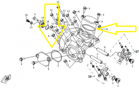 GARNITURA CAPAC CULBUTORI CFMOTO 500 / 625 2007-2016 / LINHAI 500 / 550 [1]