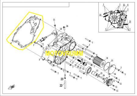 GARNITURA STATOR CFMOTO 0GR0-014002 2015=> [3]
