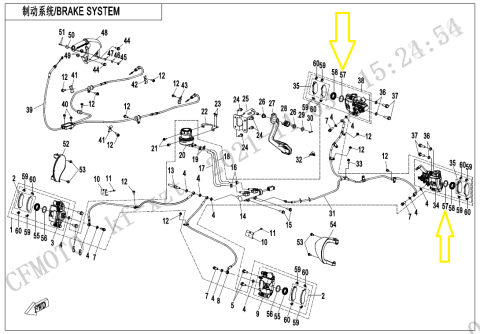 GARNITURA PISTONAS ETRIER SPATE CFMOTO ZFORCE 950 2021-2025 [1]