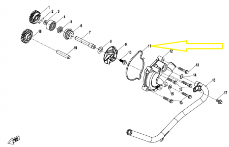 GARNITURA CAPAC POMPA  APA CFMOTO CFORCE / ZFORCE / UFORCE 800 / 820 [2]