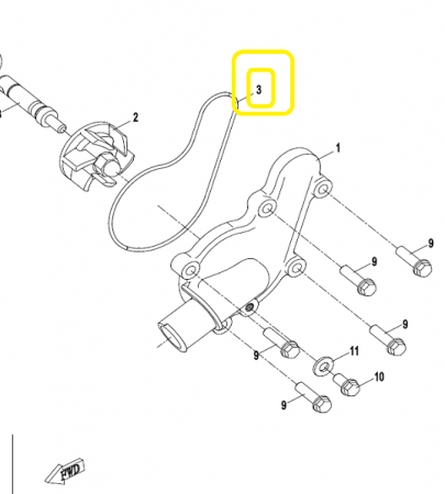 GARNITURA CAPAC POMPA APA CFMOTO 400/500/550/600/625 2015-2024 [1]