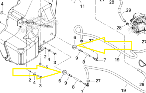 GARNITURA STUT REZERVOR COMBUSTIBIL CAN-AM OUTLANDER 330/400 , DS650 [2]