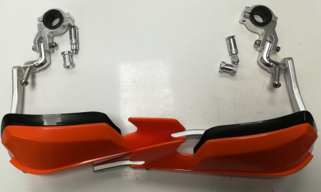 HANDGUARD MOTO / ATV  UNIVERSALE CU PRINDERI 22/28MM ALUMINIU PORTOCALIU