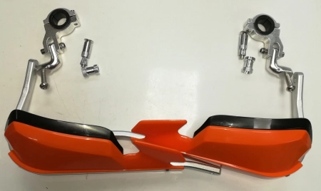 SET HANDGUARD MOTO / ATV + PRINDERI UNIVERSALE 22MM SI 28MM ALUMINIU ROSU [2]