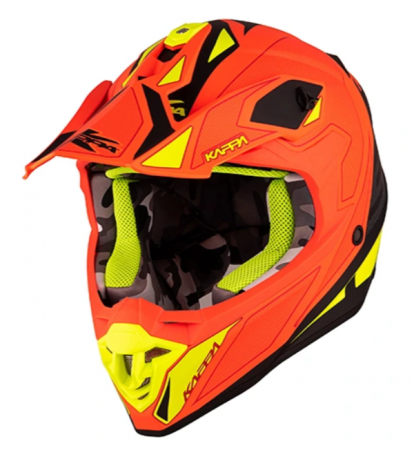 CASCA OFF-ROAD KAPPA PORTOCALIU NEO/ VERDE NEO / NEGRU - XL [1]