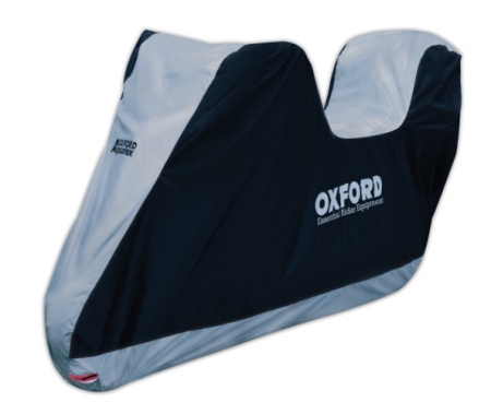 Protectii moto - HUSA PROTECTIE IMPERMEABILA MOTO CU TOP-CASE NEGRU-GRI AQUATEX