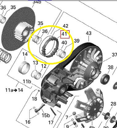 INEL TORSIUNE CAN-AM VARIATOR SECUNDAR 450/500/570/650/800/850/1000 07-23 [2]
