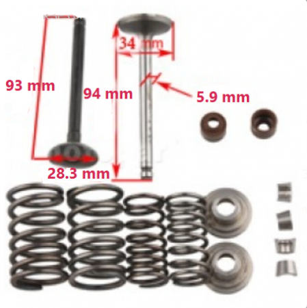 KIT SUPAPE + ARCURI + SIGURANTE + TALERE SUPAPE LINHAI 260 / 300 [2]