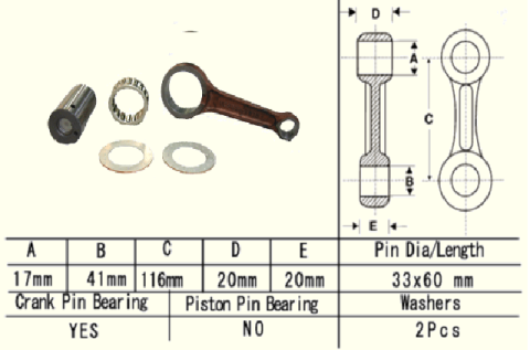 KIT BIELA HONDA TRX 350 RANCHER 1999-2006 [1]