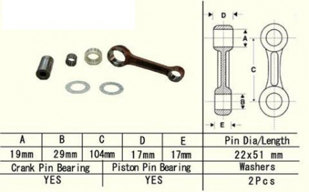 KIT BIELA KAWASAKI KX125 98-02 2T [1]