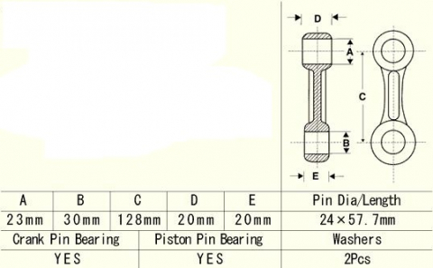 KIT BIELA SUZUKI RM 250  '89-'95, RMX 250 '89-'00 2T [1]