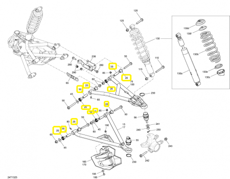 KIT BUCSA BARA STABILIZATOARE / BRAT FATA CAN-AM RENEGADE / OUTLANDER / COMMANDER  G1 / G2 [3]