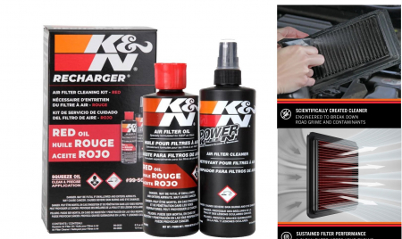 Accesorii - KIT DE CURĂȚARE + LUBREFIERE K&N RED OIL