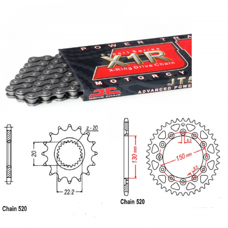Transmisie - KIT LANT YAMAHA WR/YZ 250 (01-22)
