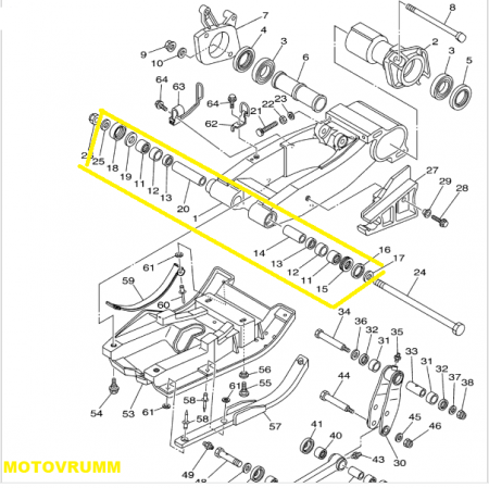 KIT REPARATIE BRAT-BASCULA SPATE YFM 660R RAPTOR 01-05 [1]
