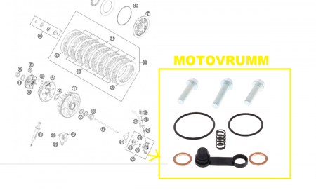 KTM - KIT REPARATIE RECEPTOR AMBREIAJ KTM SX/EXC 250/300 '06-'16 /  HUSQVARNA TE 250 / 300