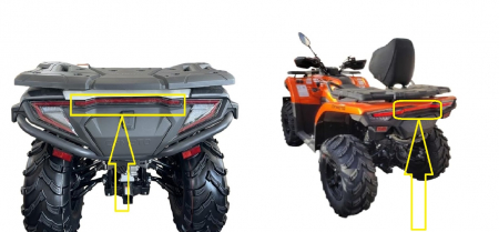 CF MOTO 450/520 - LAMPA STOP SPATE CF MOTO 400/500/600 22-23 ( FARA BEC)