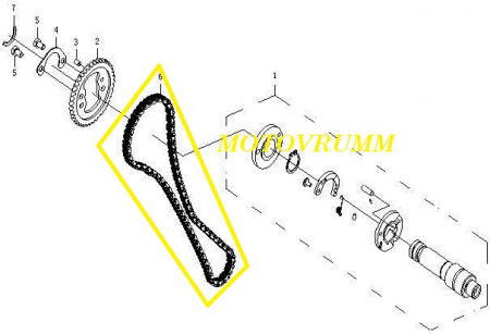 Lant distributie CF MOTO 500, CF500/CF600 Z6 X5 X6 [2]