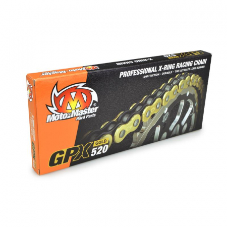 Kit lant - LANT MOTO-MASTER GPX-520G LANT PROFESIONAL MOTOCROSS / ENDURO RACING X-RING CULOARE AURIU 120 ZALE